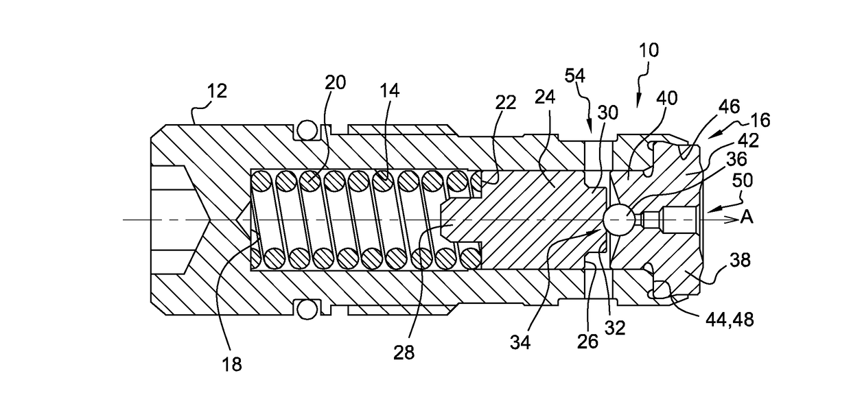 Pressure limiting valve