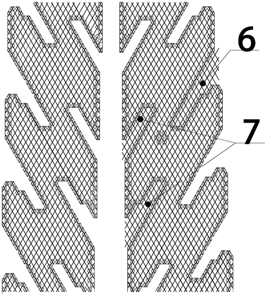 A narrow-band downstream condenser tube bundle with double trapezoidal air-cooling zones