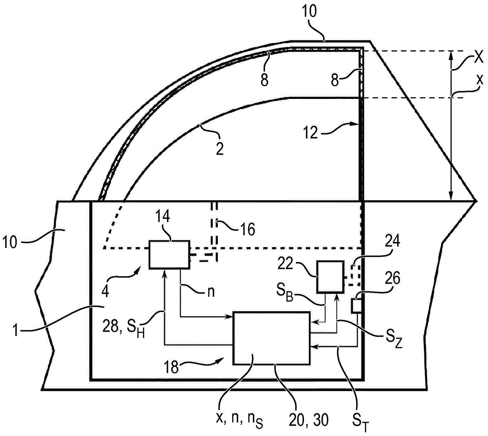 Anti-trap protection system for a window in a vehicle door, comprising a closing aid