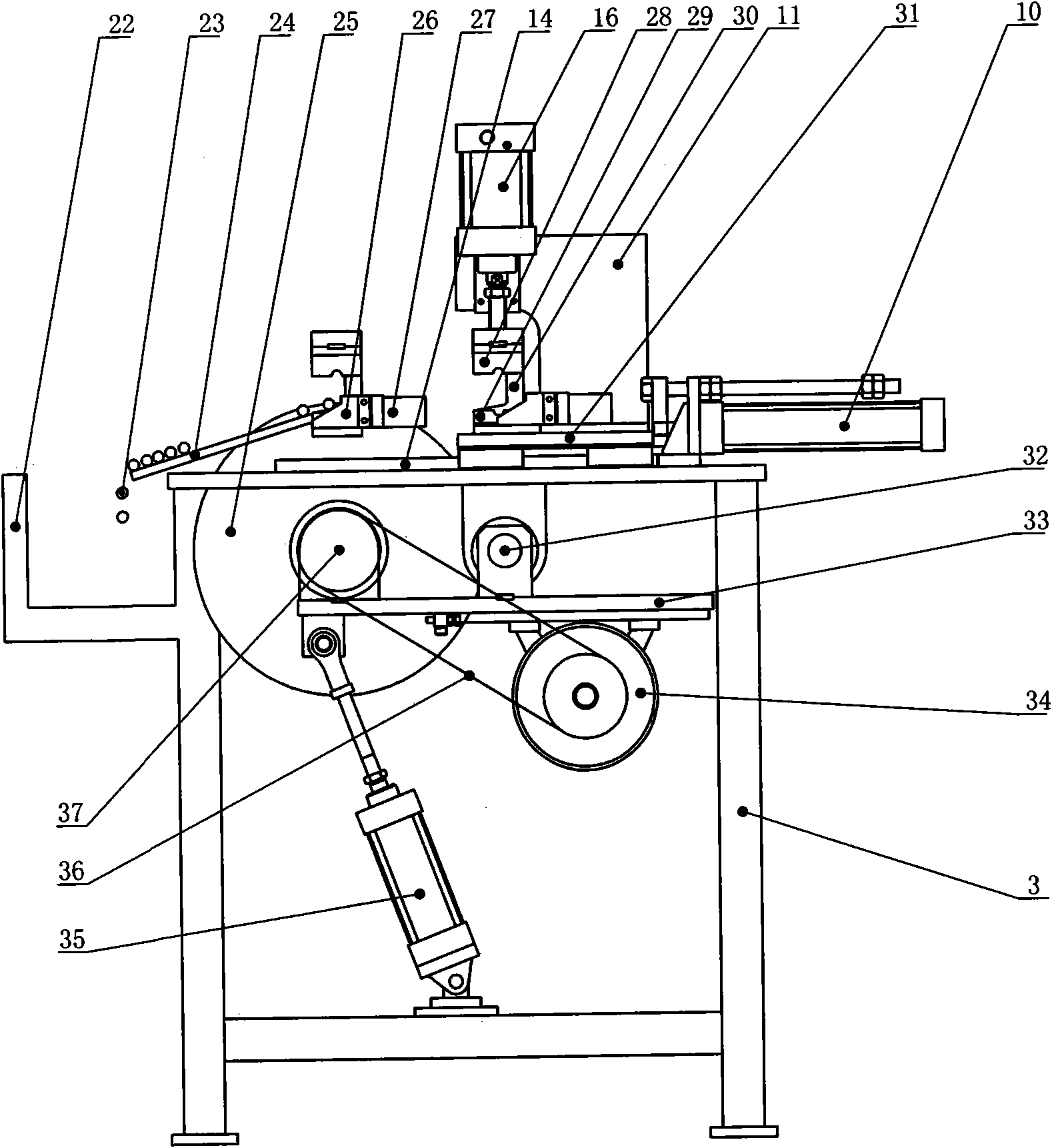 Trumpet nozzle pipe molding machine tool