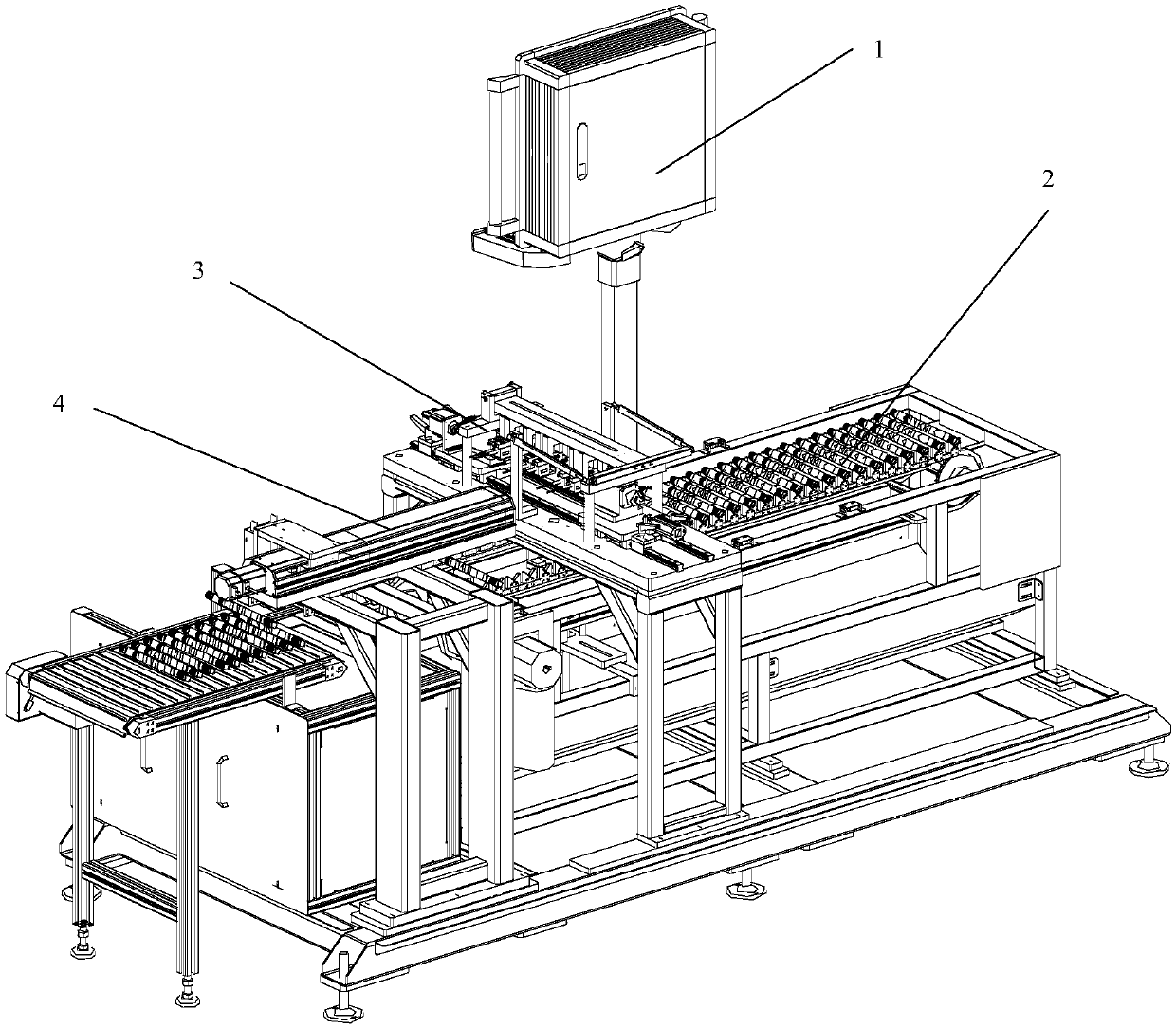 Long-shaft type part detection machine