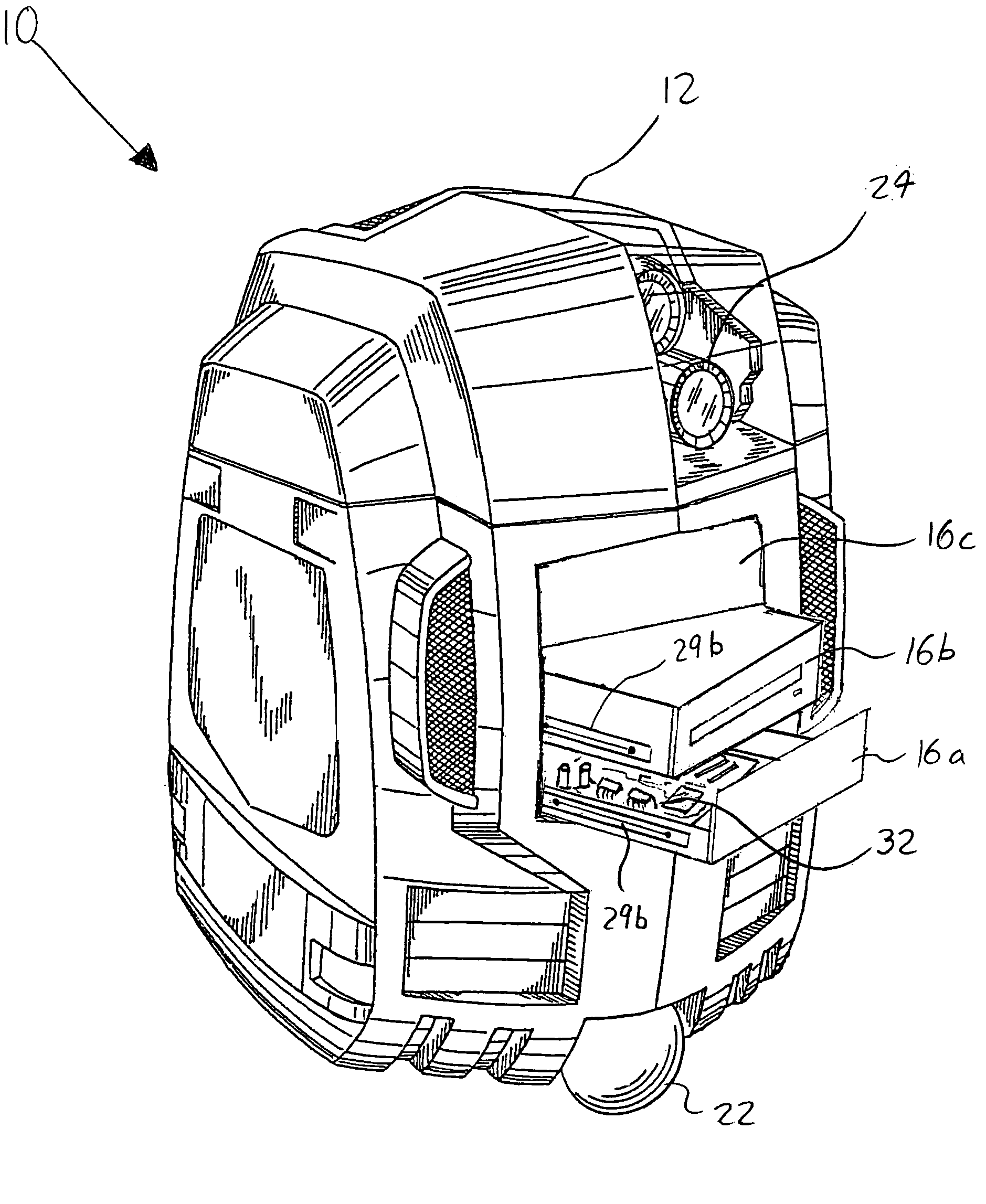 Robot with removable mounting elements