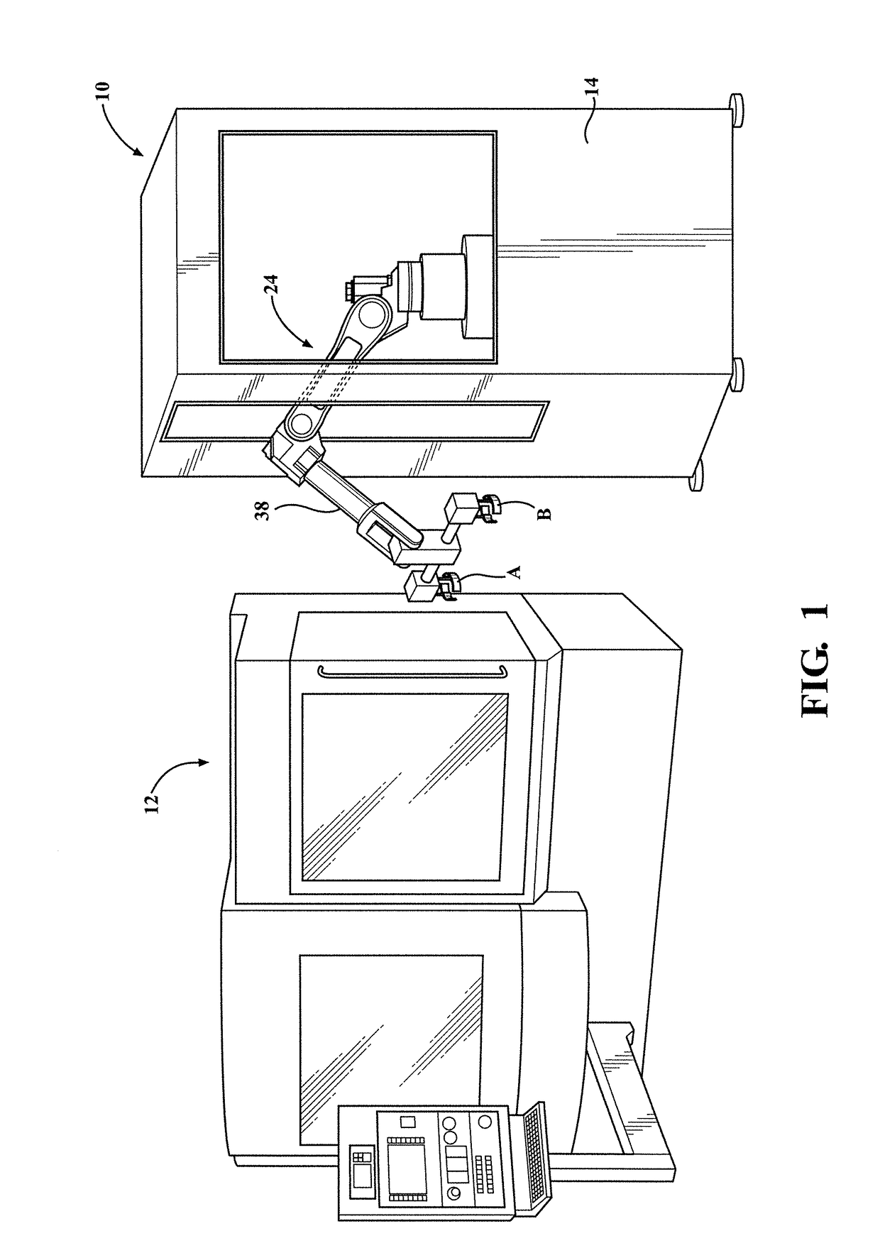 Flexible automation cell for performing secondary operations in concert with a machining center and roll check operations