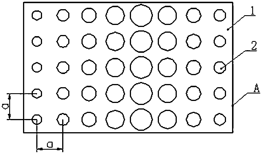 A two-dimensional photonic crystal with a linear gradient structure