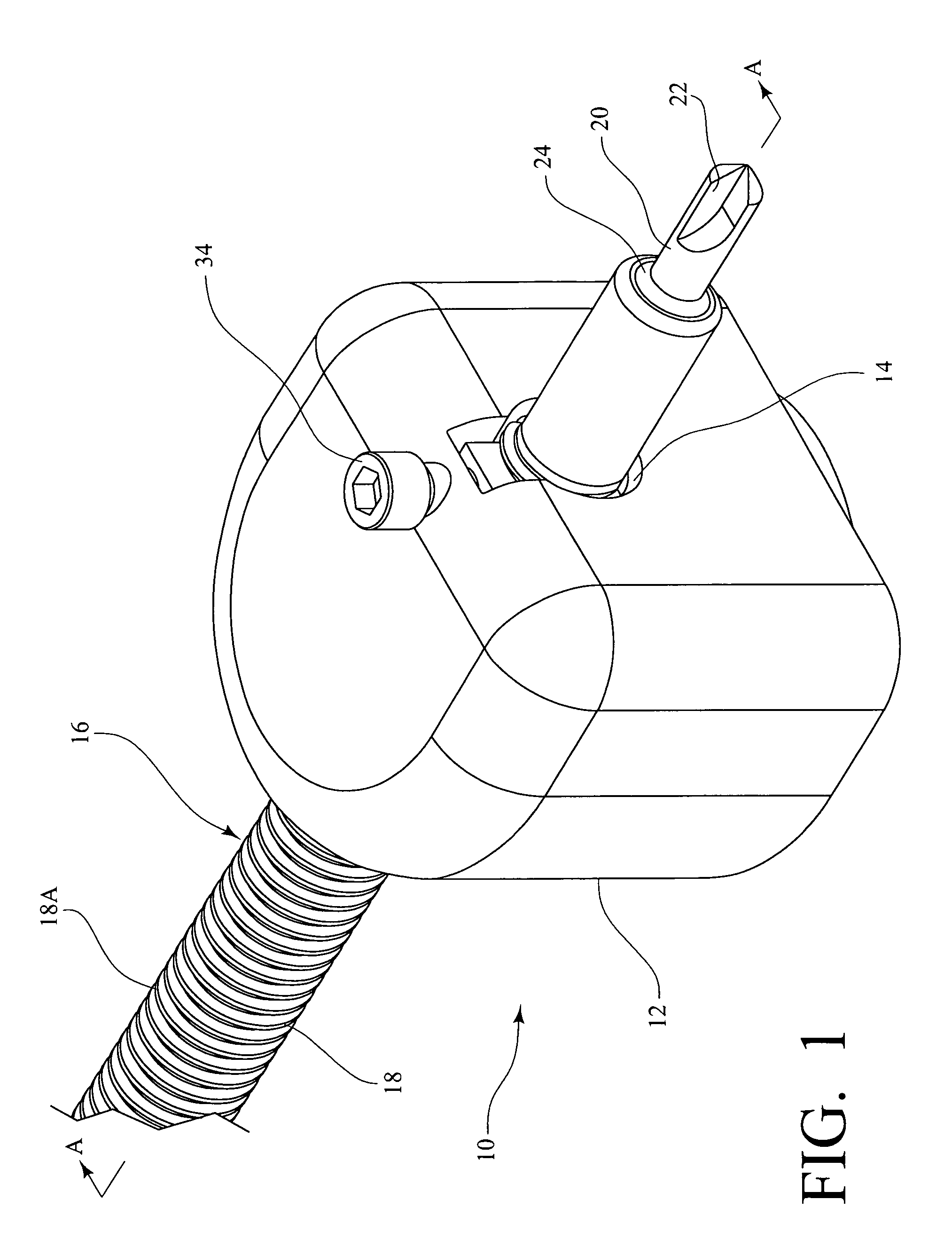 Rapidly adjustable threaded pin clamp