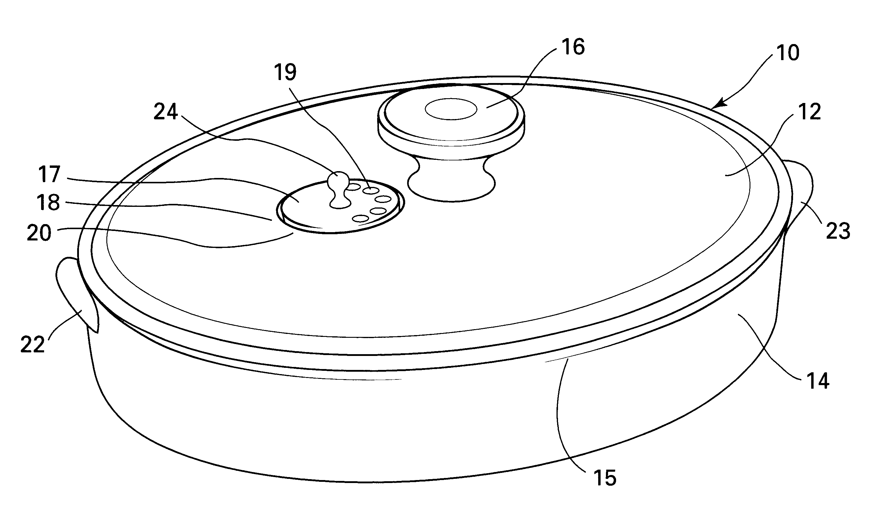 Cooking vessel with adjustable ventilation system