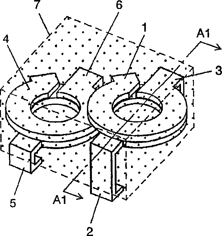 Multiple choke coil and electronic equipment using the same