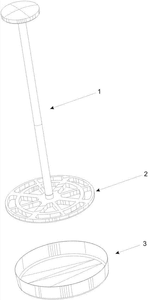 Filter set device with replaceable three-dimensional filter paper for French press kettle