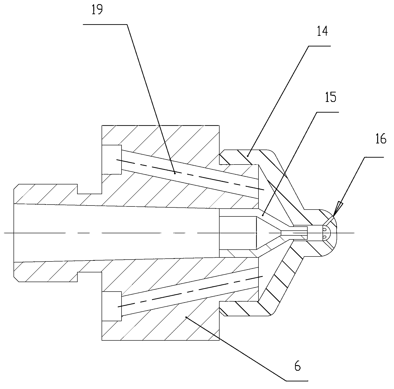 Low-flow, high-mixing ratio and stepless regulation gas-liquid mixing gas generator