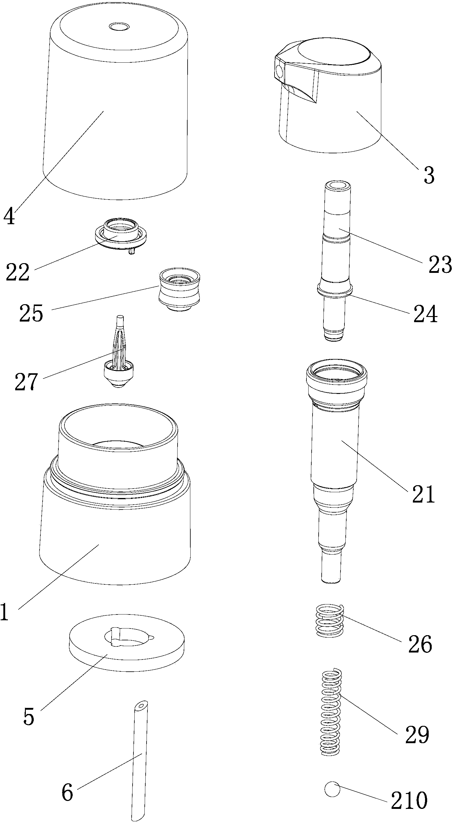 Dustproof emulsion pump mechanism