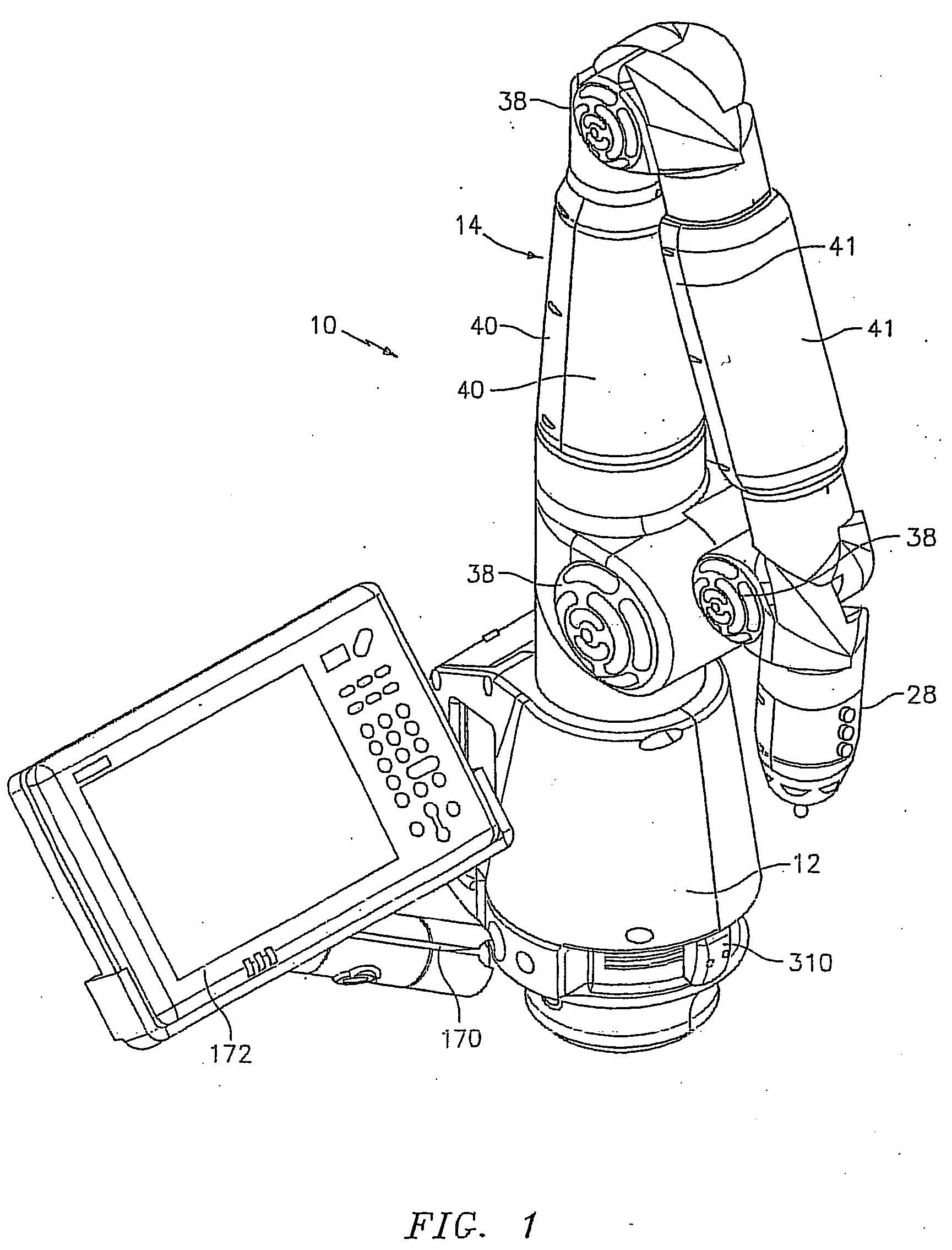 Portable coordinate measurement machine with improved handle assembly