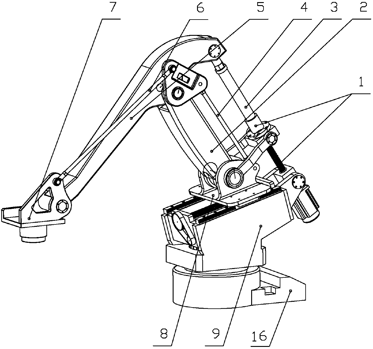 Robot palletizer for carrying