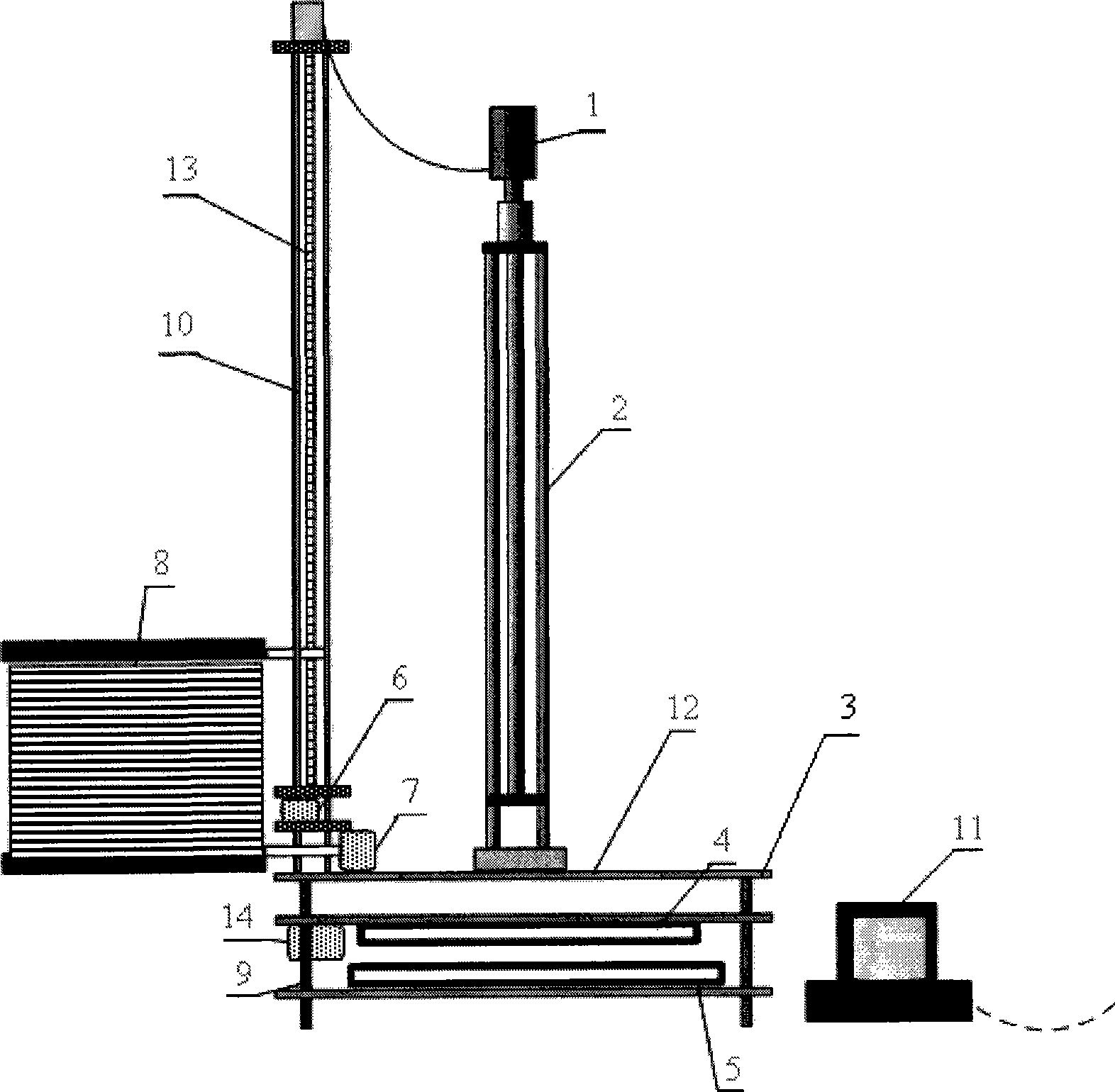 Emissivity two-dimensional distribution and dimension conversion measuring instrument and measurement method thereof