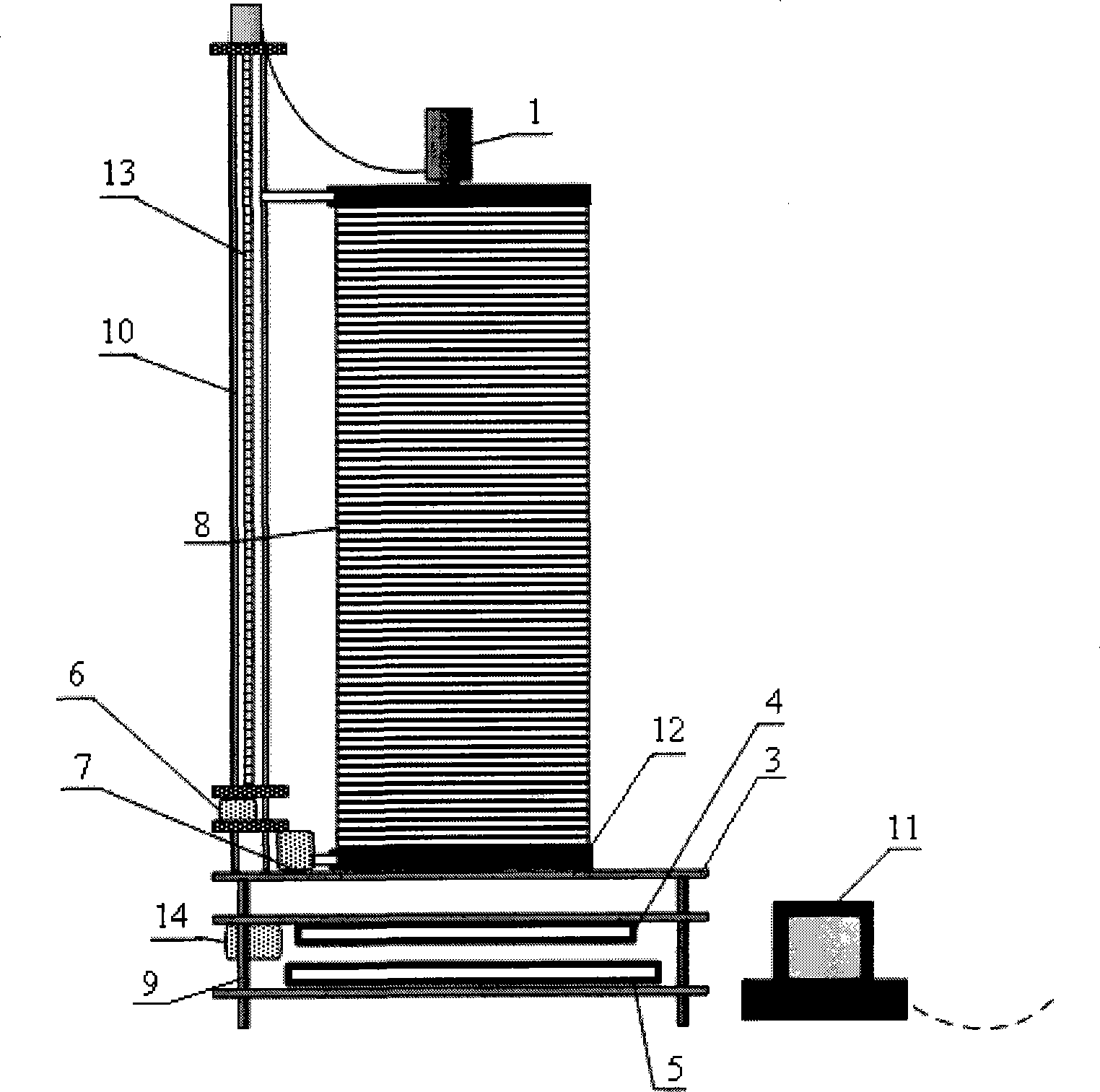 Emissivity two-dimensional distribution and dimension conversion measuring instrument and measurement method thereof