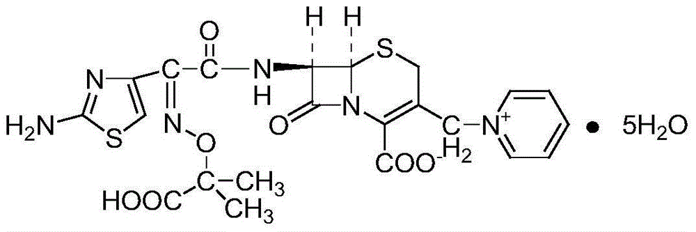 Ceflazidime powder preparation for injection