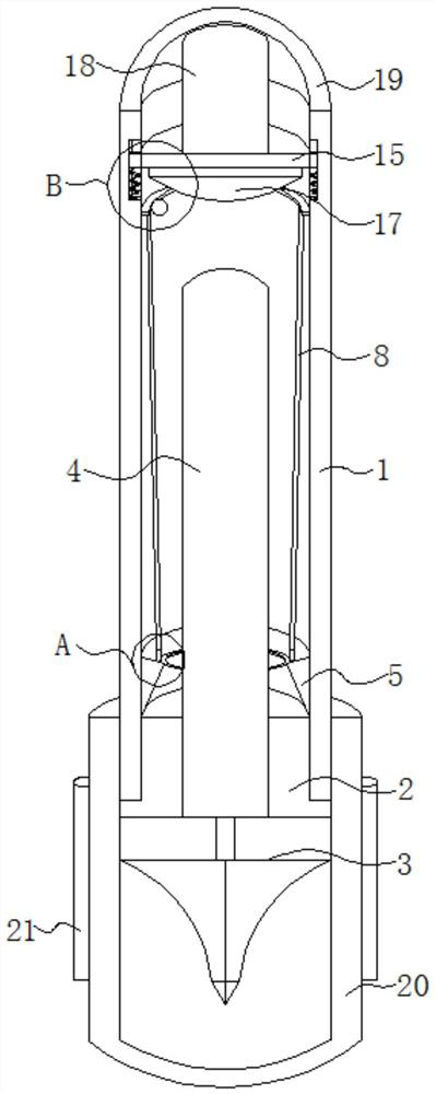 A fountain pen that resists breaking the nib when dropped