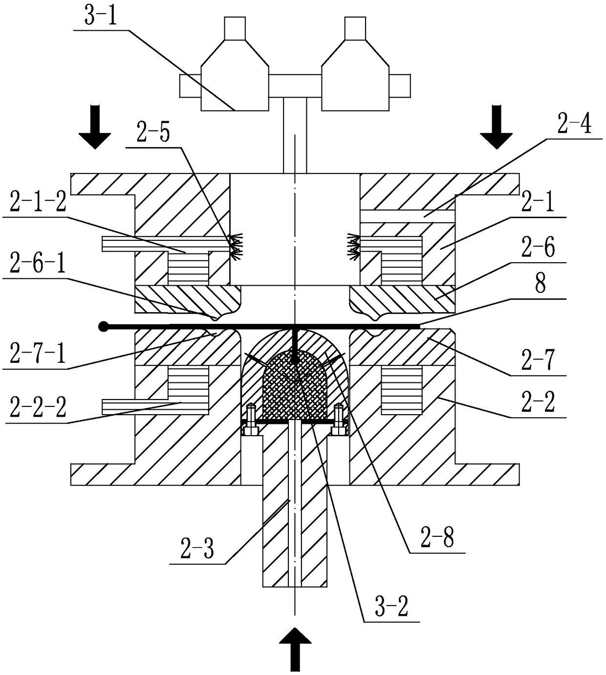 Test device and test method for platform formation performance under ultralow temperature