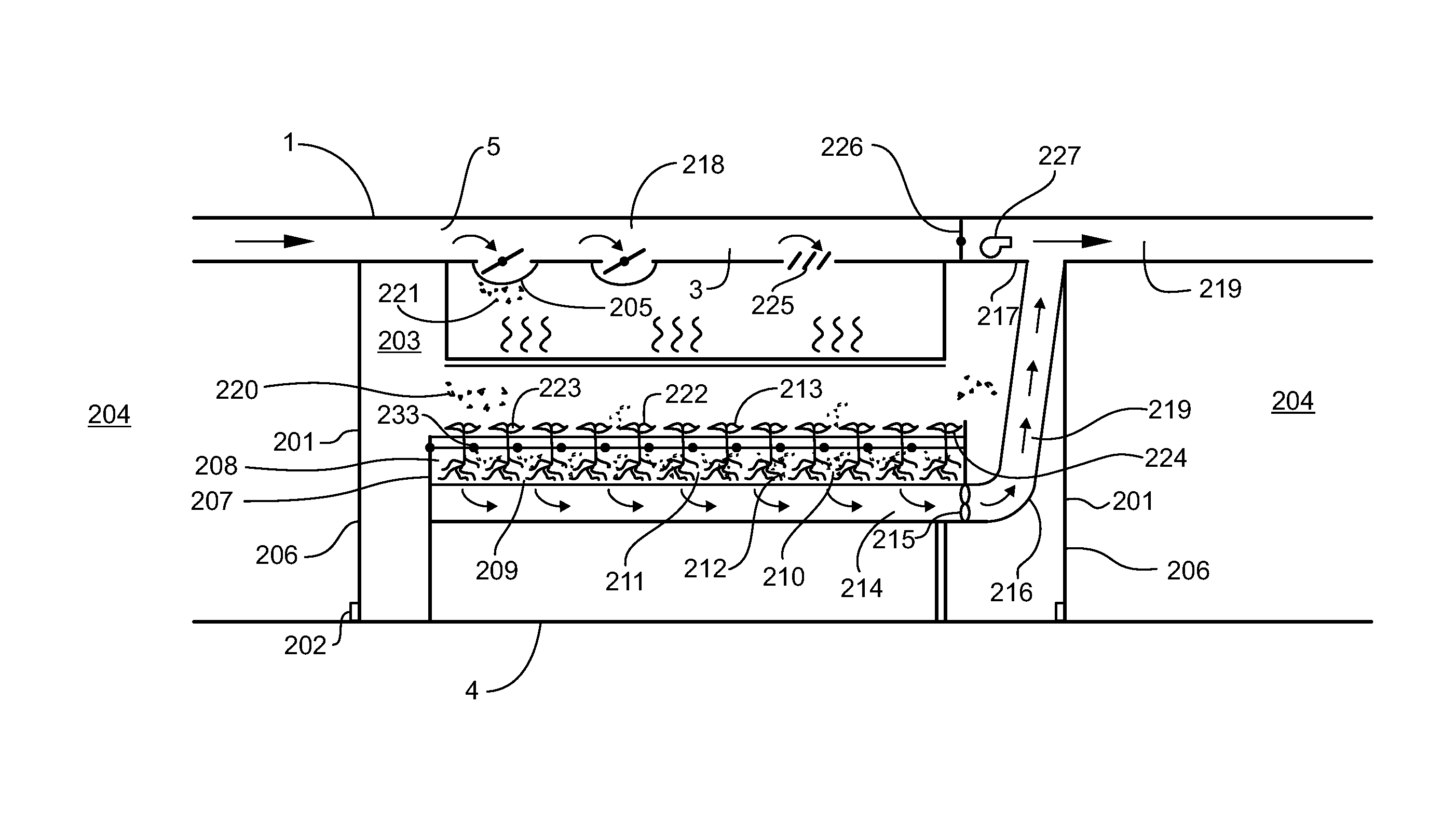 Plant air purification enclosure apparatus and method