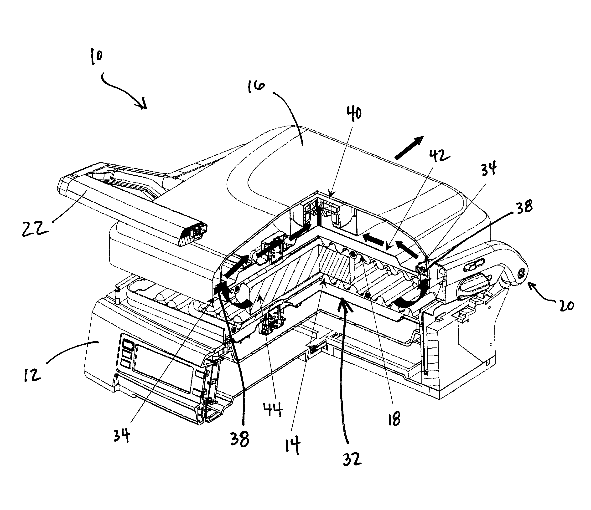 Smoke filter system for a cooking appliance