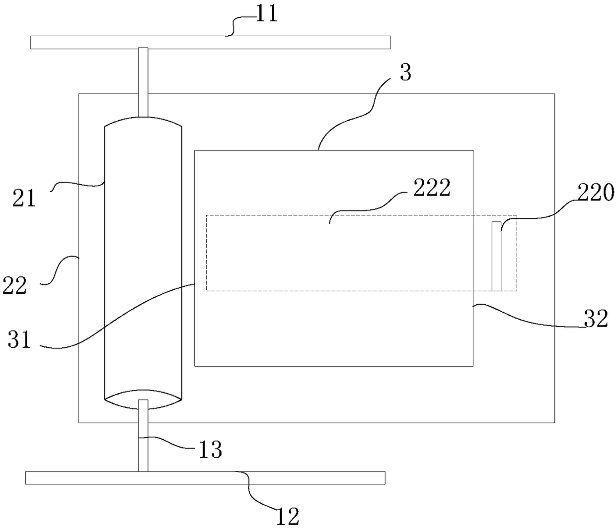 Flexible screen bending test device