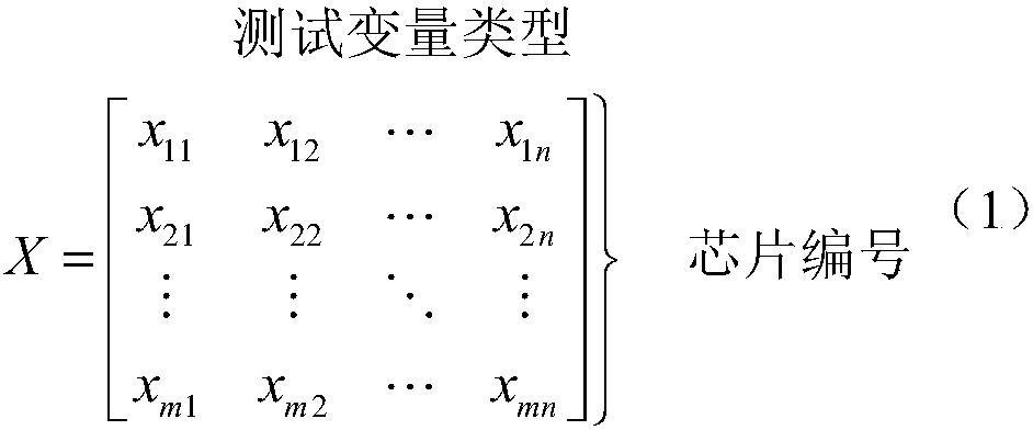 Batch testing method for semiconductor chips based on fault data grayscale map