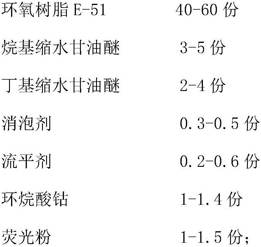 Fluorescent multicolor floor and preparation method thereof