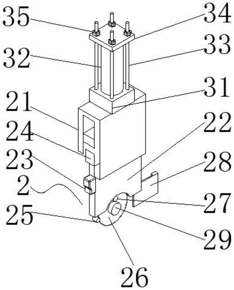 A bucket handle end forming machine