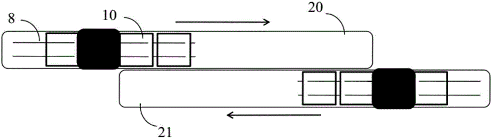 Series welding device for solar photovoltaic cells and series welding method