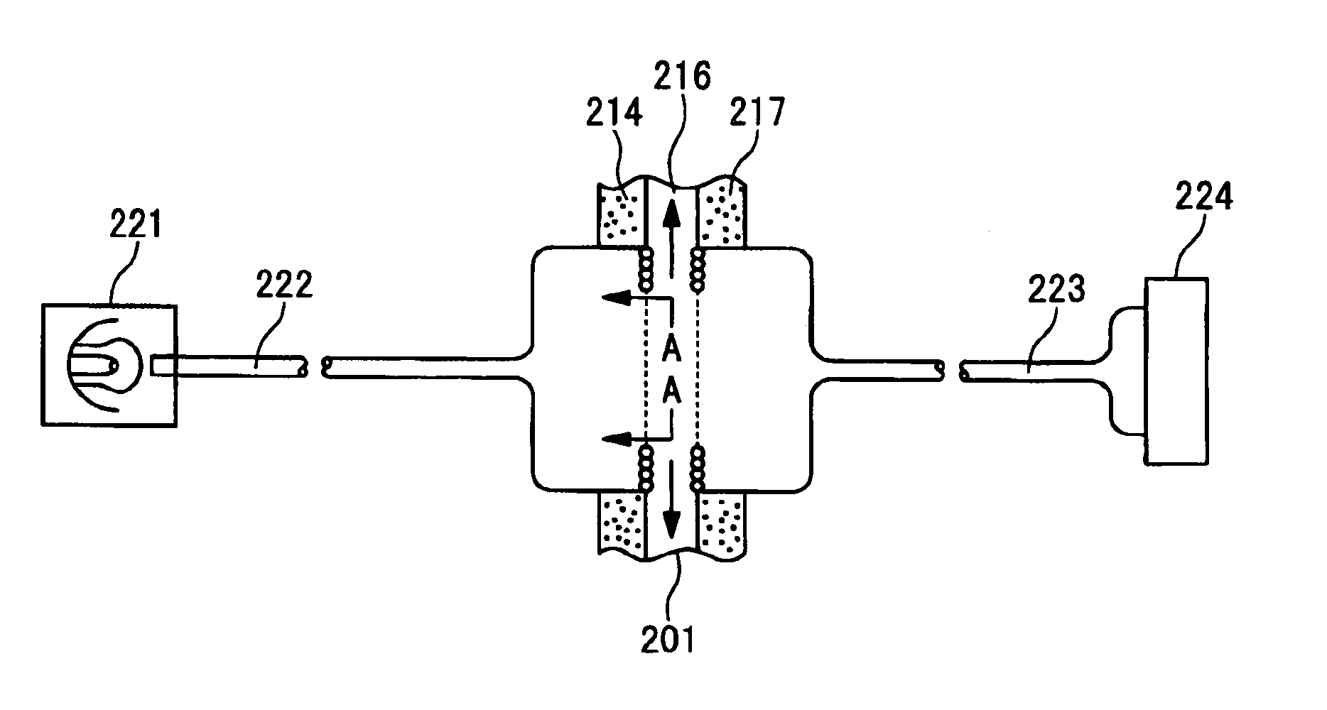 Microchip, method of manufacturing microchip, and method of detecting compositions