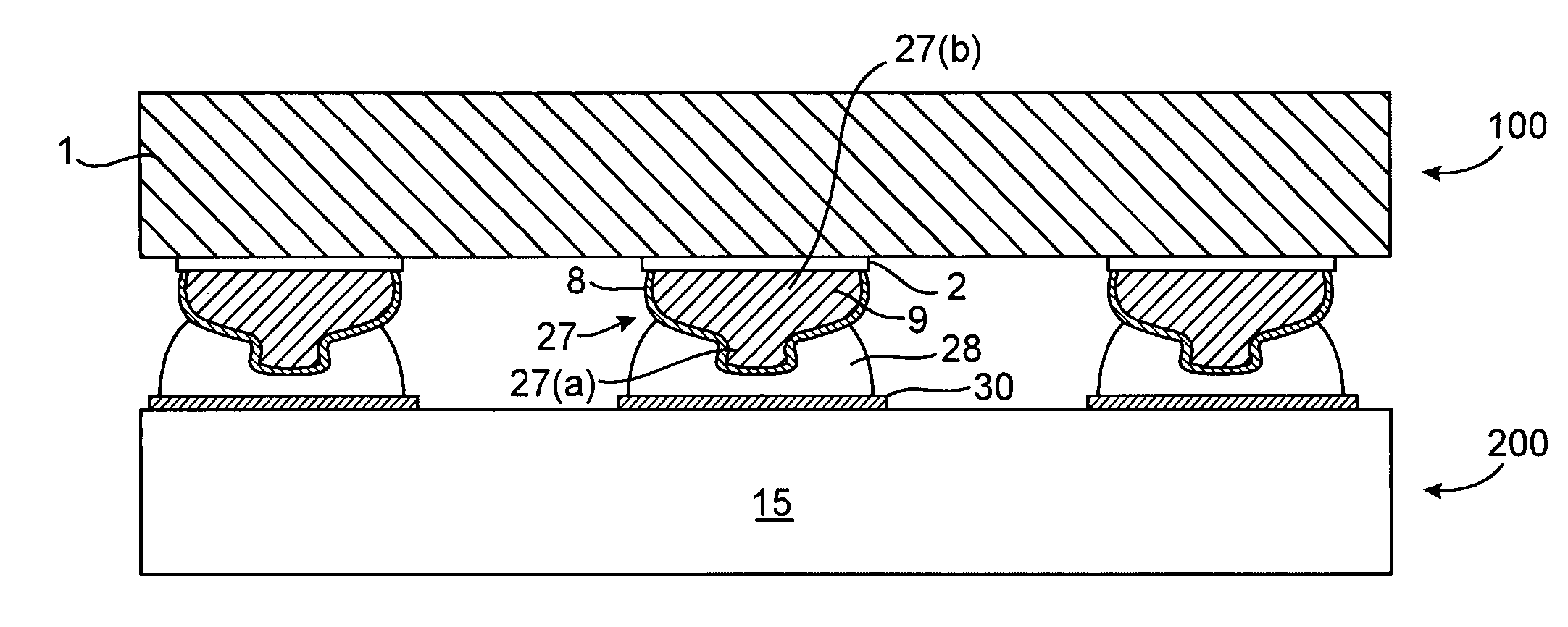 Dual metal stud bumping for flip chip applications