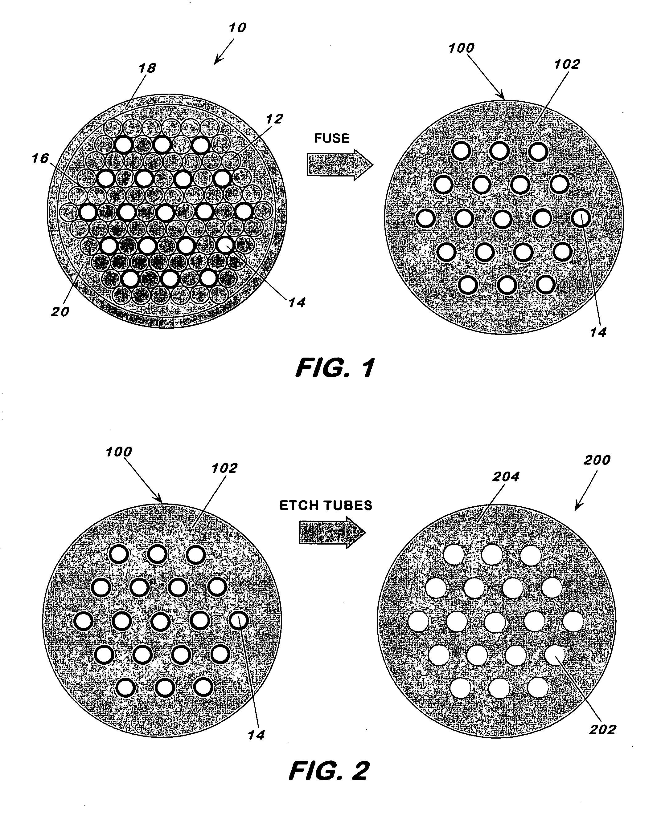 Fused array preform fabrication of holey optical fibers