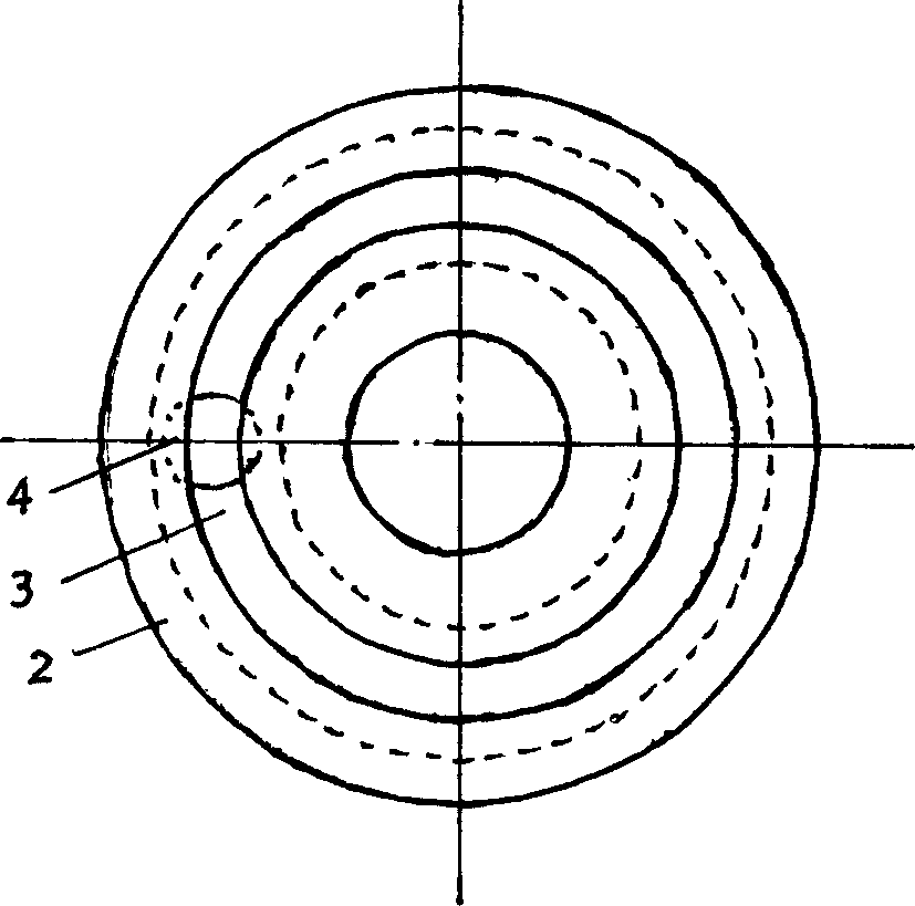 Rocking-arm type nozzle with non-circular spraying zone