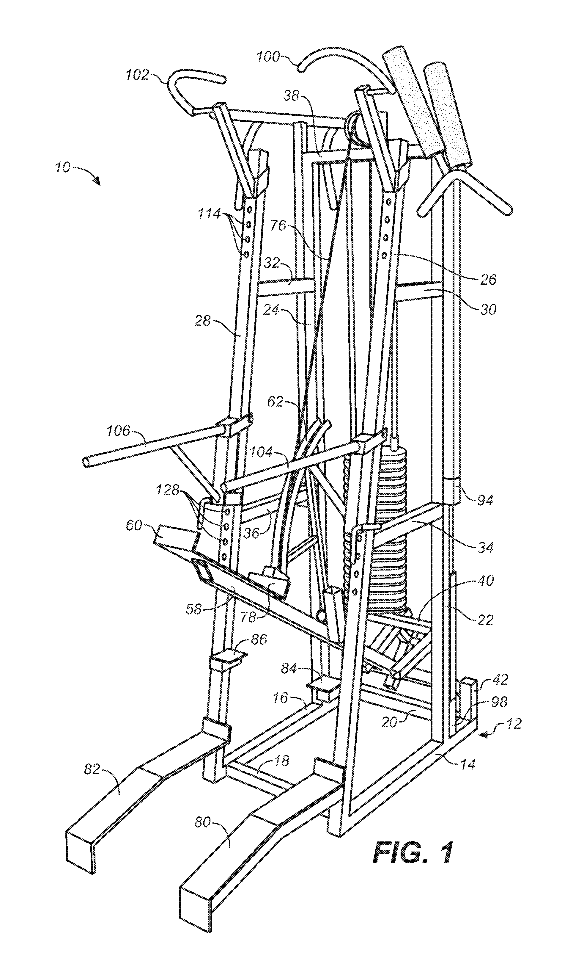 Multistation exercise apparatus