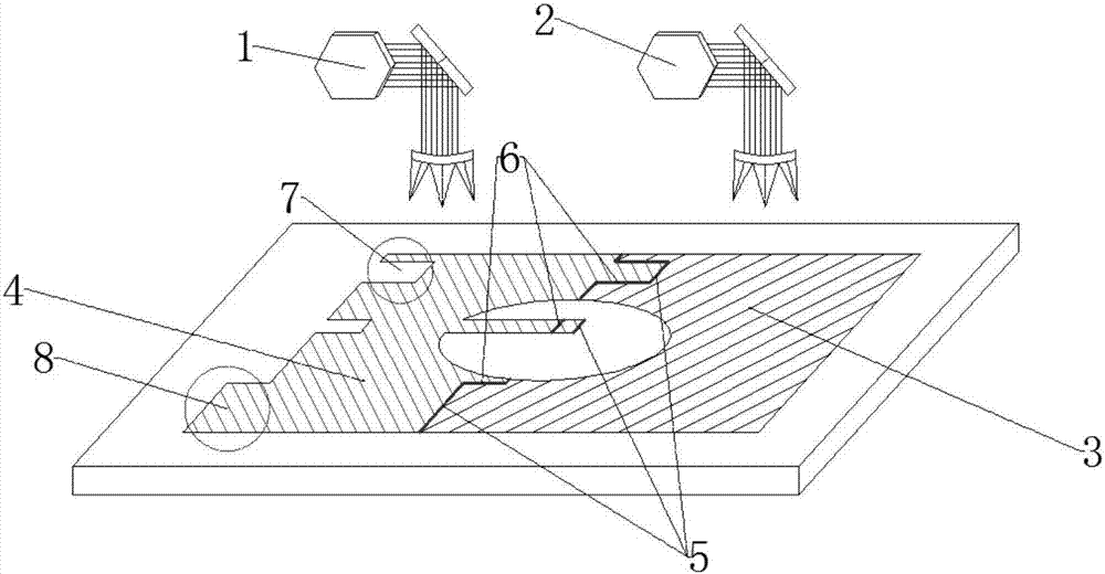 Load balancing scanning forming method used for multilaser selective laser melting (SLM) forming device