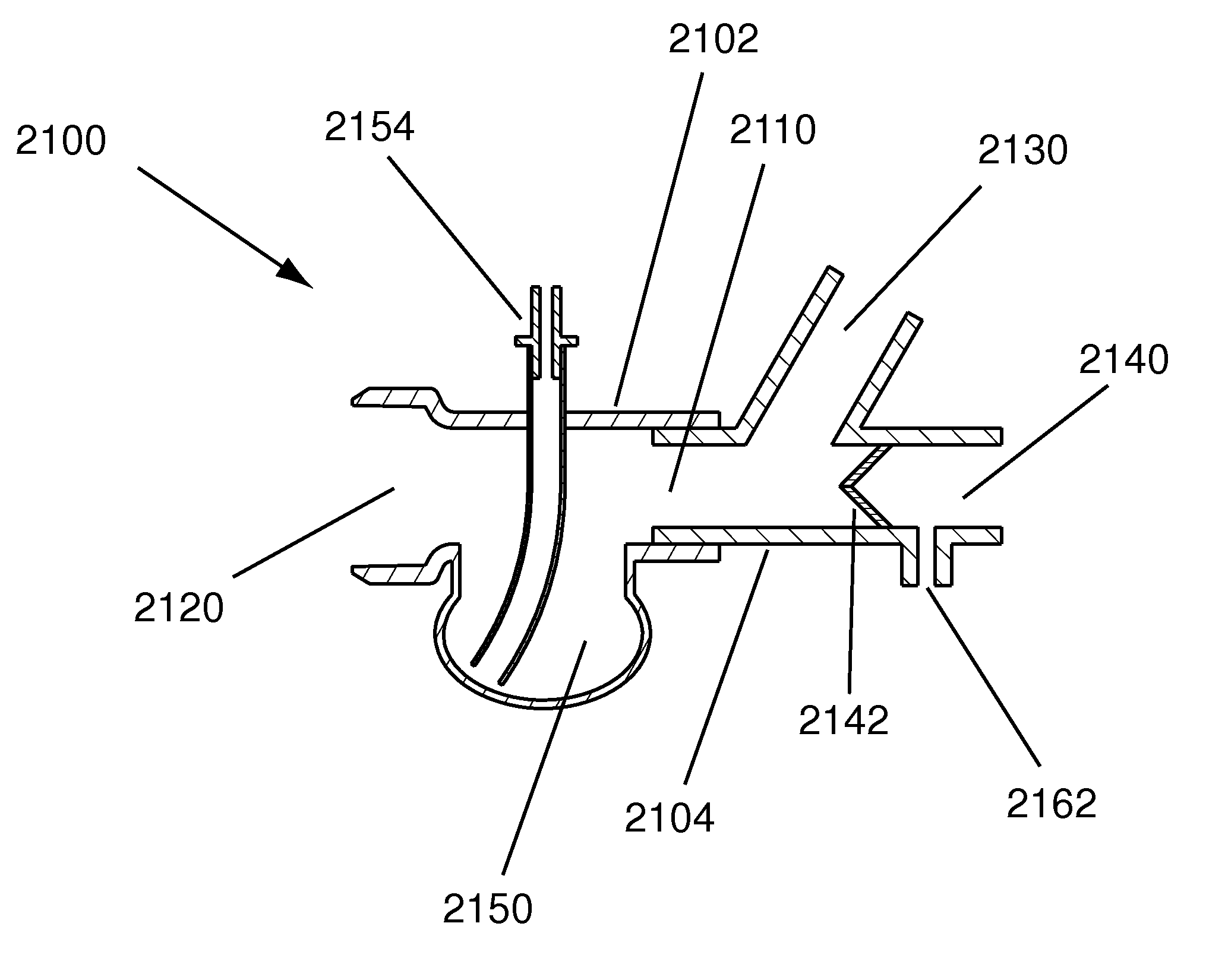 Respiratory secretion retention device, system and method