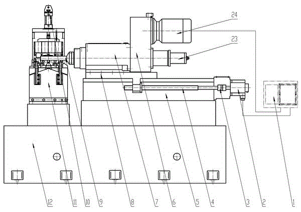 Numerical control boring machine for machining thrust surface of engine cylinder body