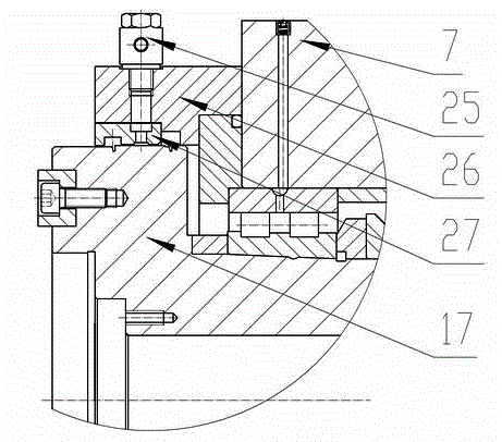 Numerical control boring machine for machining thrust surface of engine cylinder body