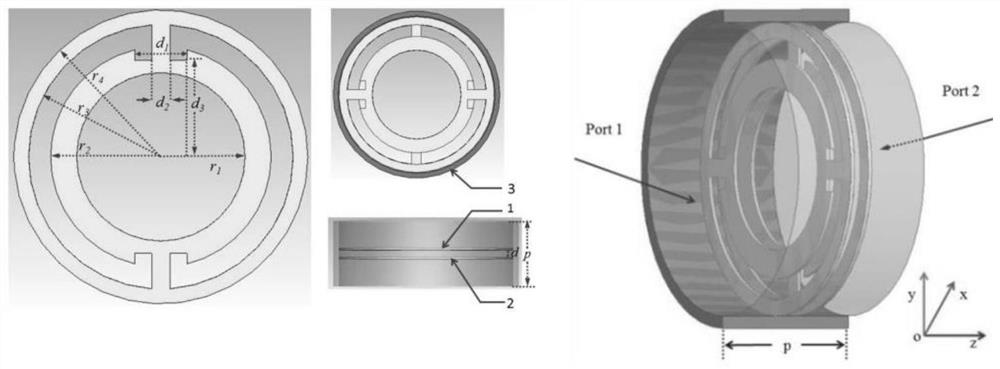 Metamaterial slow wave structure unit based on Cherenkov radiation mechanism and slow wave structure