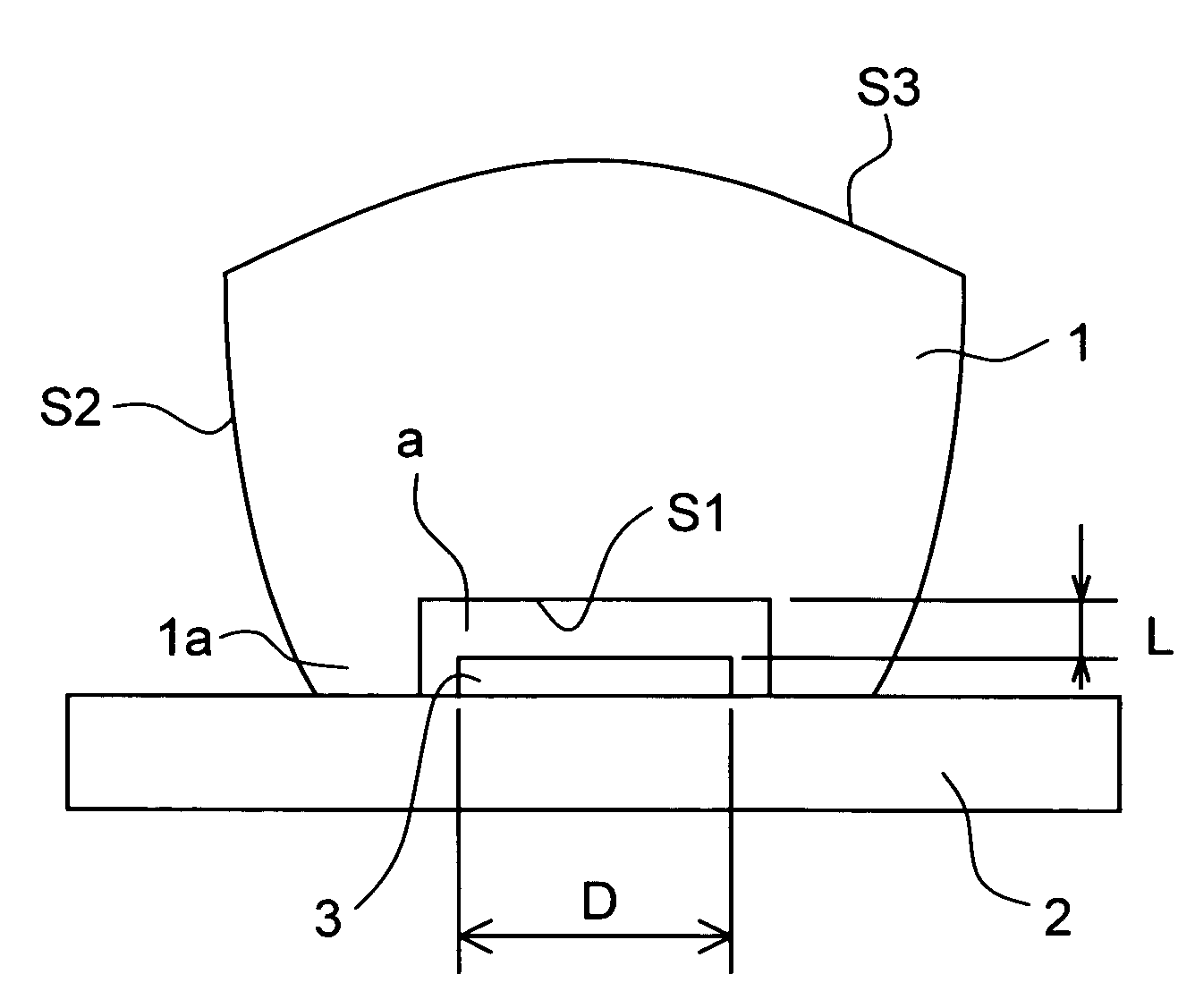 Optical element and lighting device provided therewith