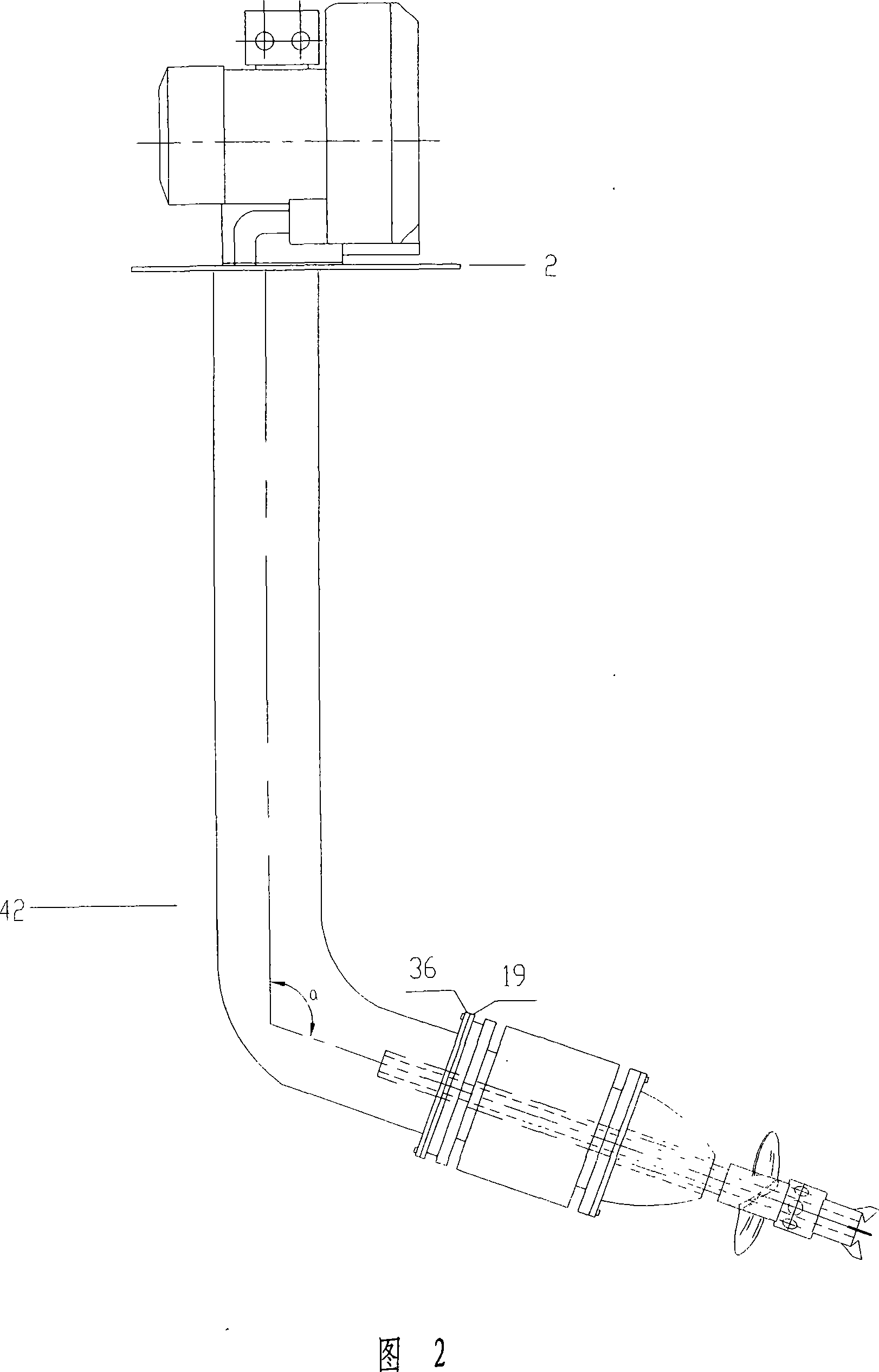 Submerged aerator with gas cylinder direct air-intake