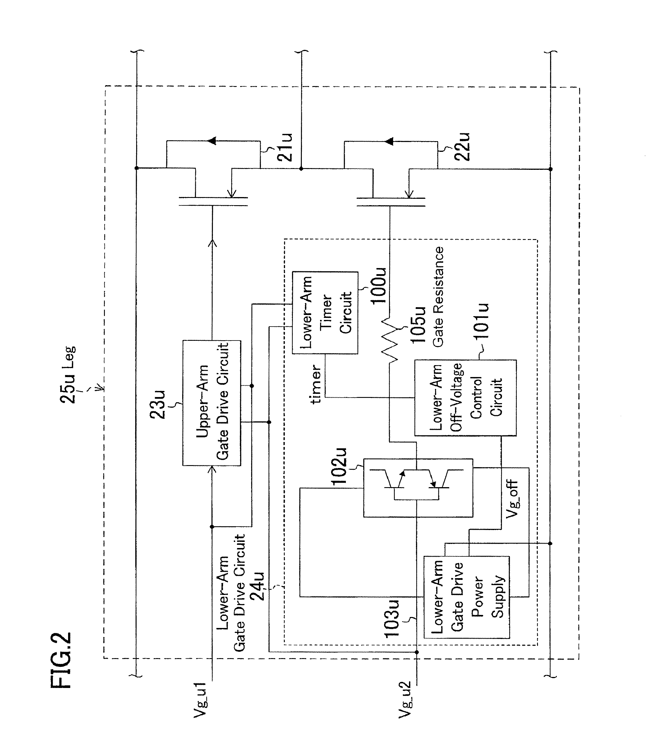 Power conversion circuit having off-voltage control circuit