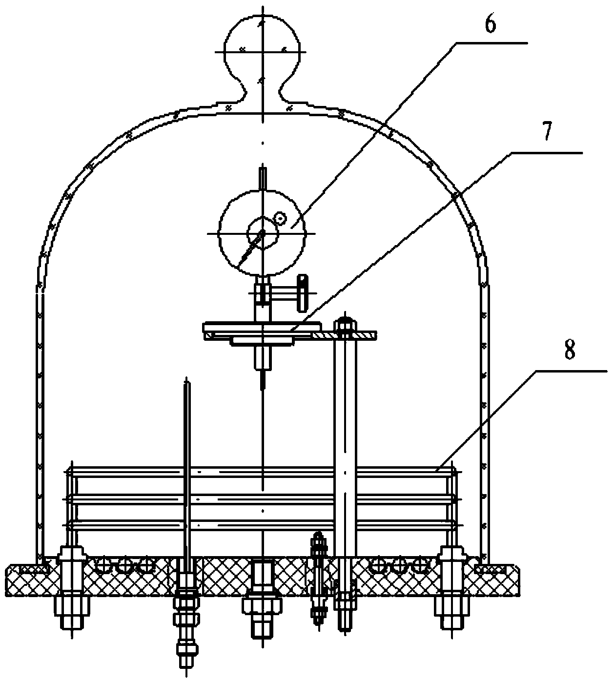 Diaphragm capsule valve stroke test device and using method thereof