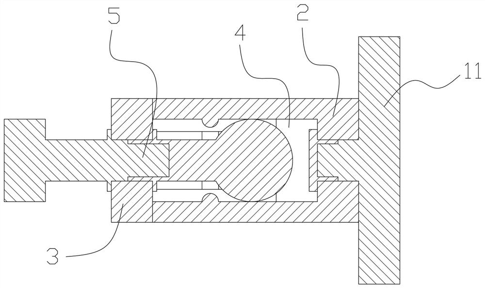 Pre-buried veneer connecting structure and mounting method thereof