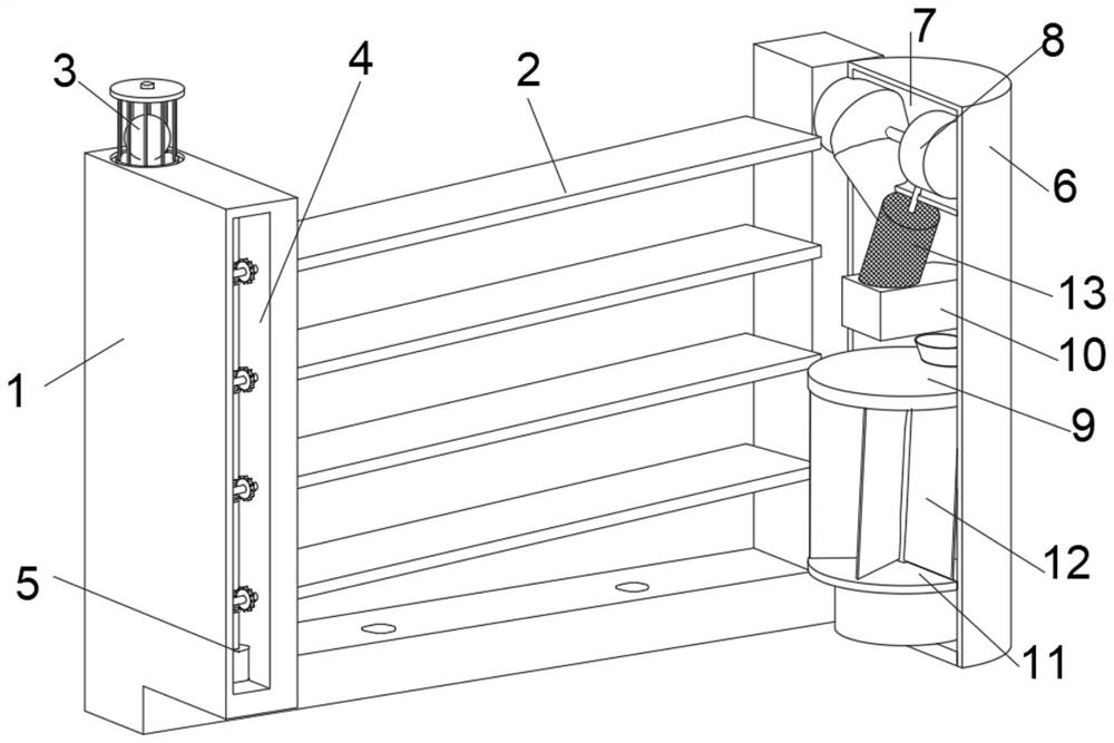 Rotatable wind-shielding and recyclable energy-saving device for highway bridge