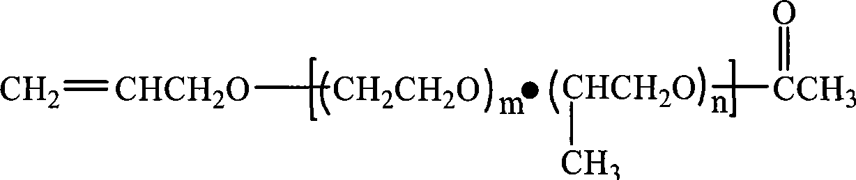 Preparation of acetyl end capping allyl alcohol polyether