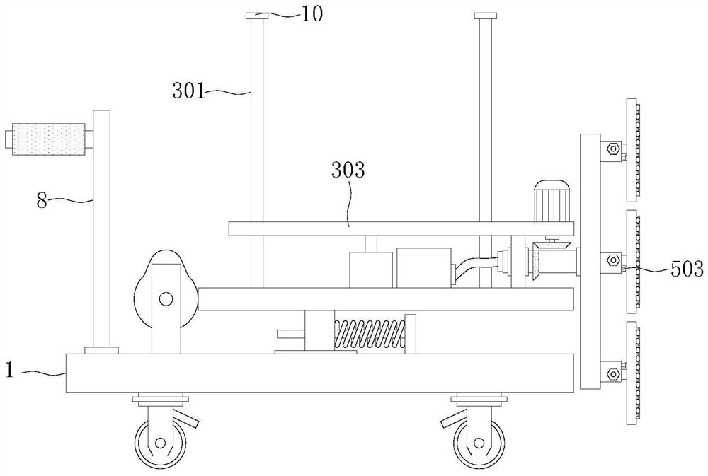 Lifting type dust-free wall surface grinding machine for decoration engineering