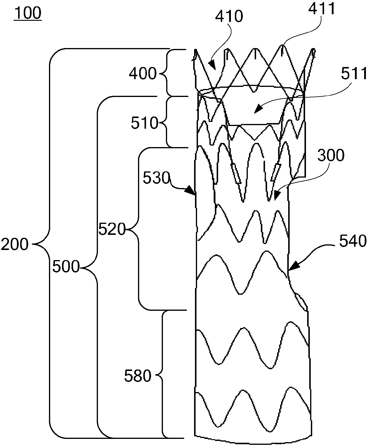 Branch-type coated stent graft and branch-type coated stent graft system