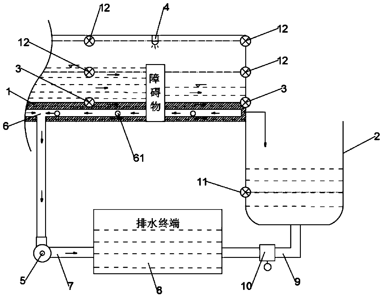 Water level control system for cable tunnel