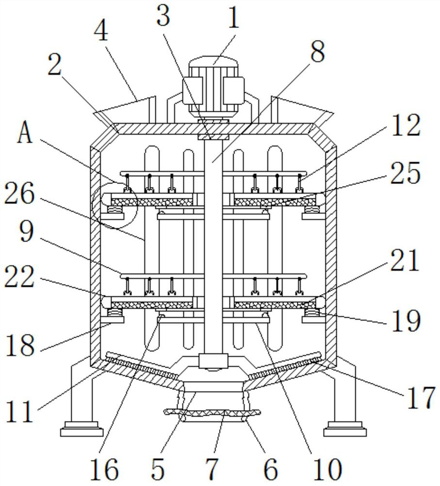 Shaking green sieving device for tea processing