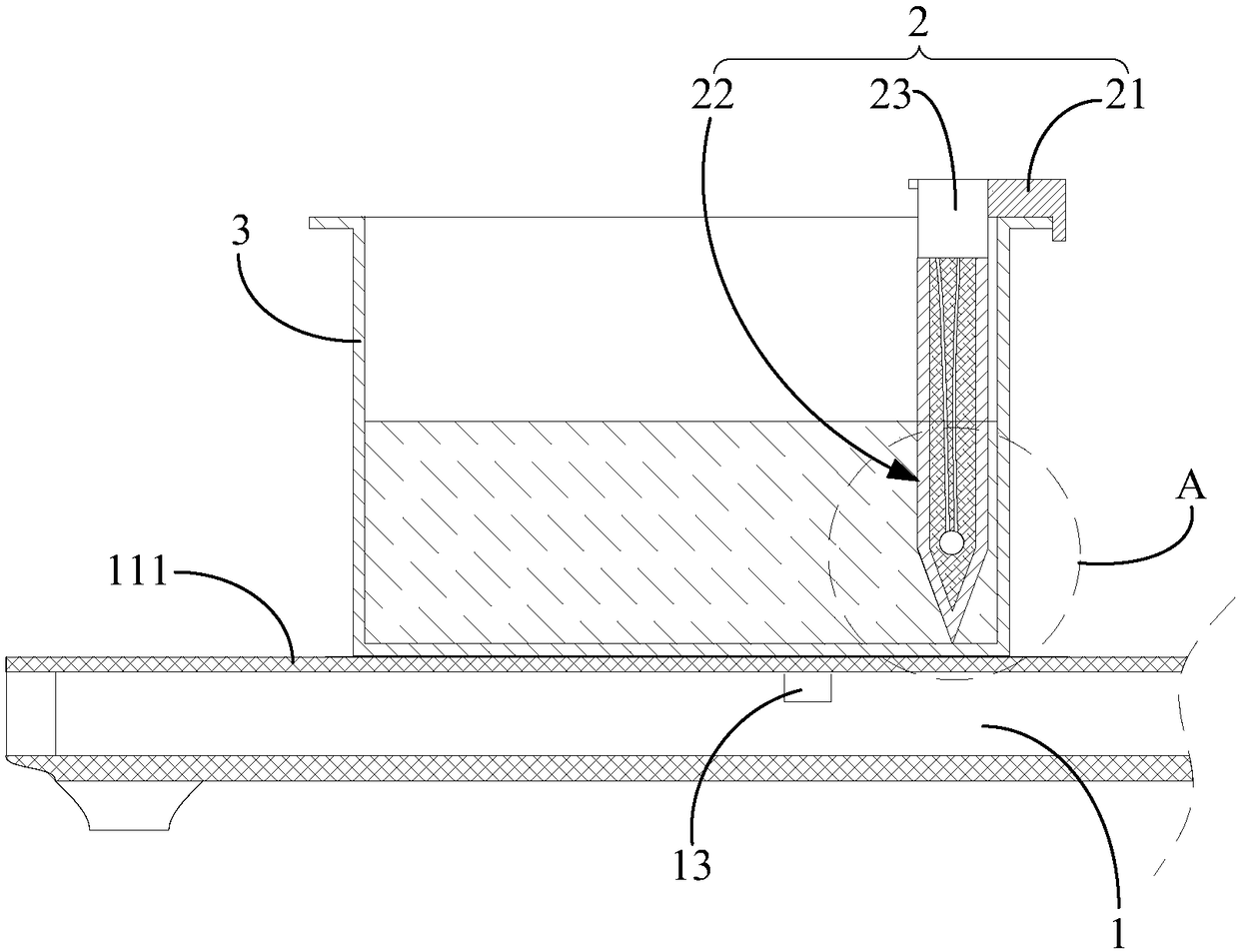 Temperature measuring device, temperature measuring system and control method of cooking appliance